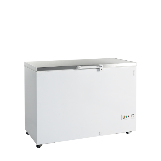 Congelador de Arcón TEFCOLD FR405S SL | Tapa de Acero Inoxidable | 1284x700x945 mm | Capacidad 377 L | Clase C