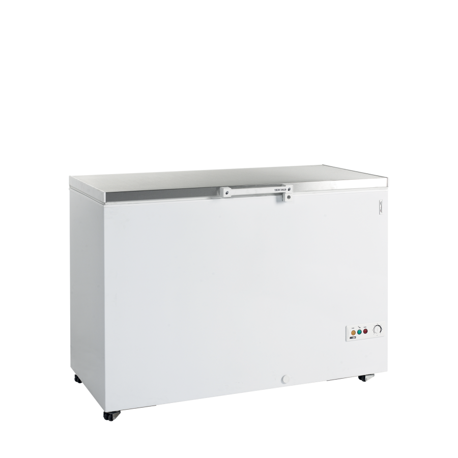 Congelador de Arcón TEFCOLD FR405S SL | Tapa de Acero Inoxidable | 1284x700x945 mm | Capacidad 377 L | Clase C