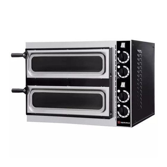 Horno Eléctrico para Pizza Sammic PO-1+1/32 | 5120125 | 2 Cámaras | Para 2 Pizzas Ø 32 cm | 3200W | 230V