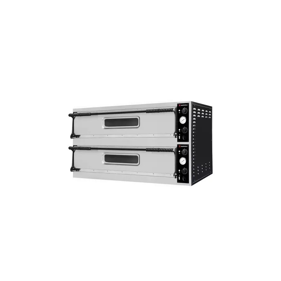 Horno Eléctrico para Pizza Trifásico Sammic PO-9+9 | 5120188 | 2 Cámaras | Para 18 Pizzas Ø 35 cm | 26.4 kW | 230V