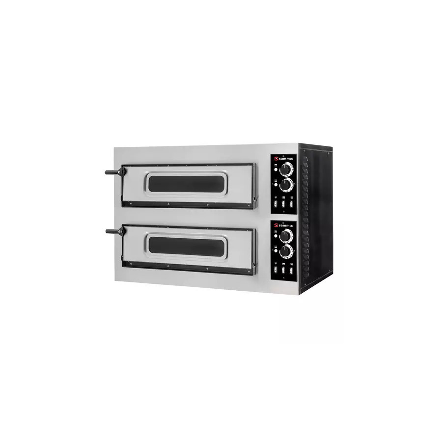 Horno Eléctrico para Pizza Trifásica Sammic PO-1+1/45 | 5120127 | 2 Cámaras | Para 2 Pizzas Ø 45 cm | 8000W | 400V