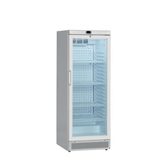 Refrigerador Expositor MSU300 | 260L Neto | 1 Puerta Cristal | Vent. | LED | +2/+10°C | R600a | Clase D | 595x640x1635 mm
