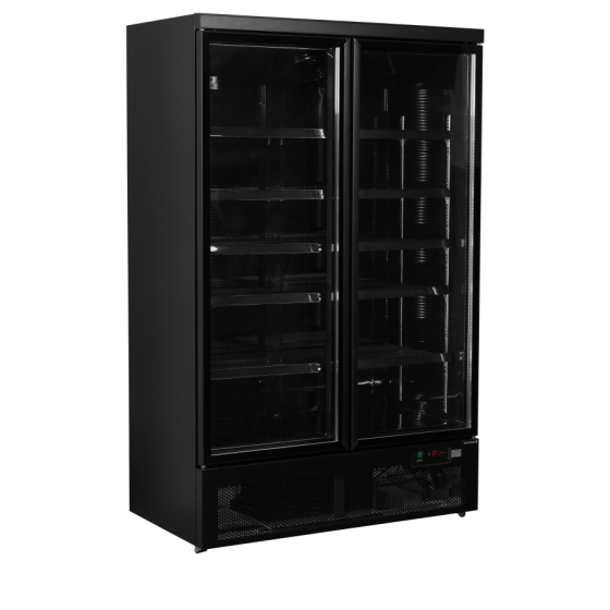Expositor Refrigerado Atom Maxi C2DBB | Interior y Exterior Negro | 1253x710x2003 mm | Capacidad 809 L | Clase Energética B