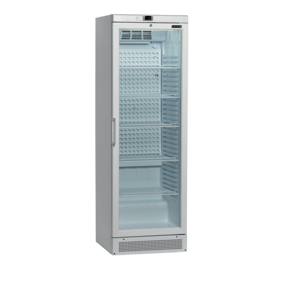 Refrigerador Expositor TEFCOLD MSU400 | 347L | 1 Puerta Cristal | Vent. | LED | +2/+10°C | R600a | Clase D | 595x640x1840 mm