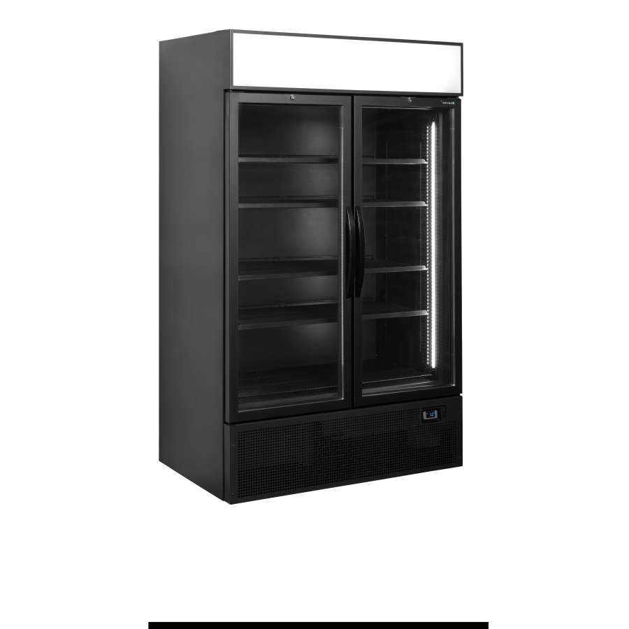 Expositor Refrigerado TEFCOLD FSC1200H BLACK | Marquesina Iluminada | 1200x790x2000 mm | Capacidad 645 L | Acabado Negro Total