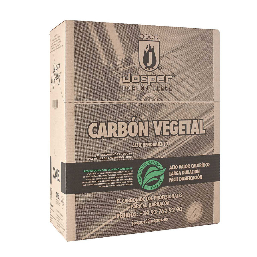 Josper Carbón Vegetal de Encina | Alto Poder Calorífico | Larga Duración