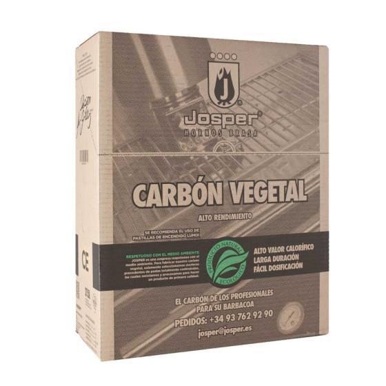 Josper Carbón Vegetal Marabú | Larga Duración | Sin Chispa | 7450 kcal/kg