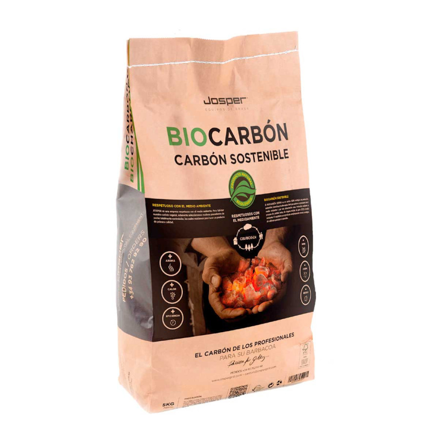 Josper Bio Carbón Vegetal Sostenible Eucalipto | Sin Aditivos | 40-80mm