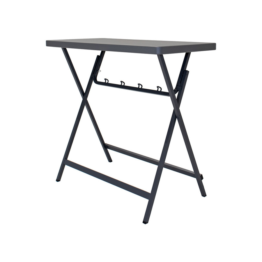 Mesa alta plegable Zown Cocktail-L120 | Ref: PT060X001A | 122x61x110 cm | Polietileno | Acero | UV | 204kg