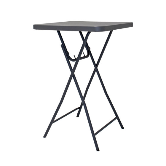 Mesa alta plegable Zown CocktailXL76 | Ref: PT059X002A | 76x76x110.8 cm | Polietileno | Acero | 181 kg carga | UV