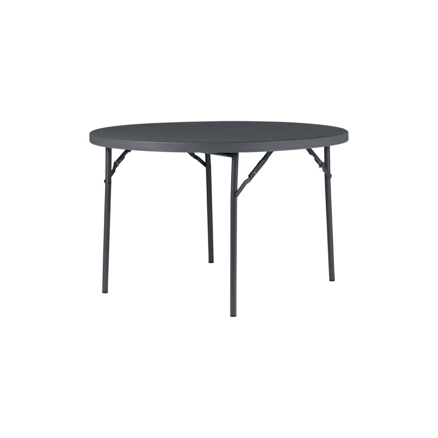 Mesa Plegable Zown Planet120 | Ref: BT-48J-NC | Redonda Ø122 cm | 6 Comensales | Polietileno y Acero