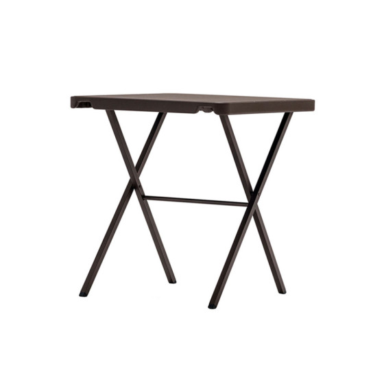Mesa Bistró Plegable Zown Bistrot70 Bronce | Ref: BT009X001A-DB | 68.6x68.6x74.3 cm | Polietileno | 2 Personas