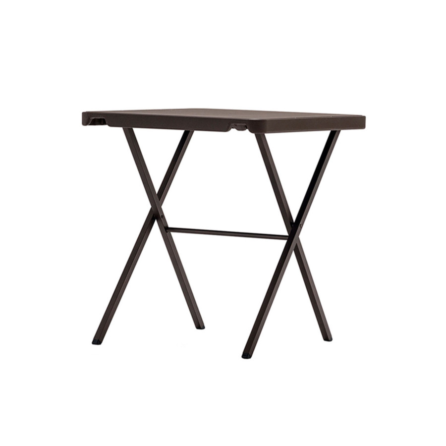 Mesa Bistró Plegable Zown Bistrot70 Bronce | Ref: BT009X001A-DB | 68.6x68.6x74.3 cm | Polietileno | 2 Personas