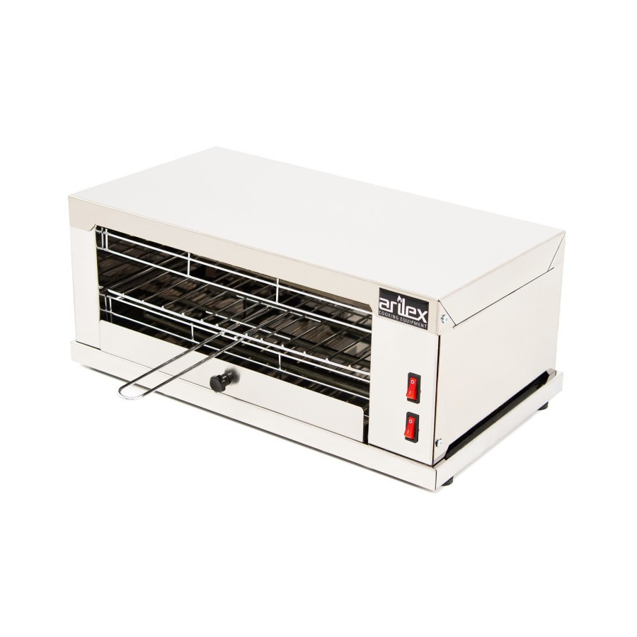 Horno Tostador Inox 1DUO | 1 Piso | Sin Temporizador Inox| Fondo 27cm | Parrilla Extraíble | 2.3kW | 510x280x225 mm