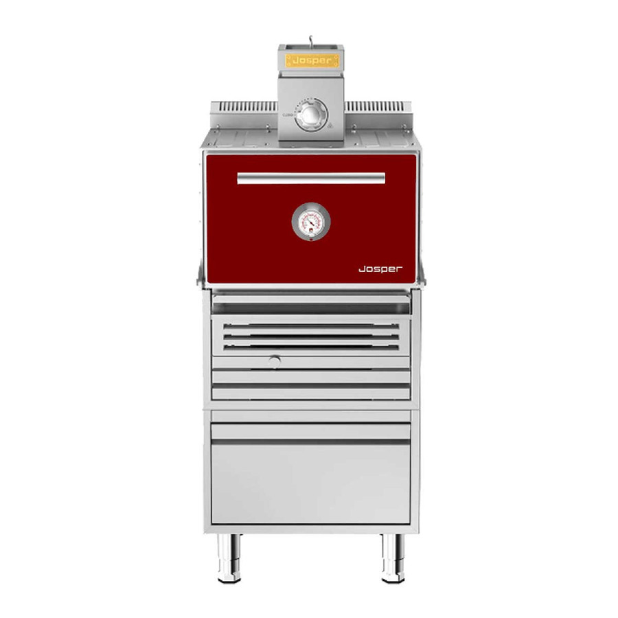 Horno Brasa Josper HJX-Pro S80-TD | 60 kg/h | 80 Comensales | 649x778x1600 mm |  Burdeos