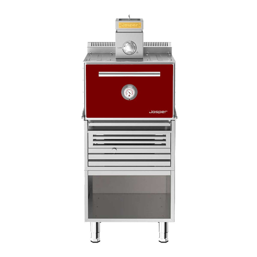 Horno Brasa Josper HJX-Pro S80-T | Producción 60 kg/h | 80 Comensales | 649x1017x1600 mm | Burdeos