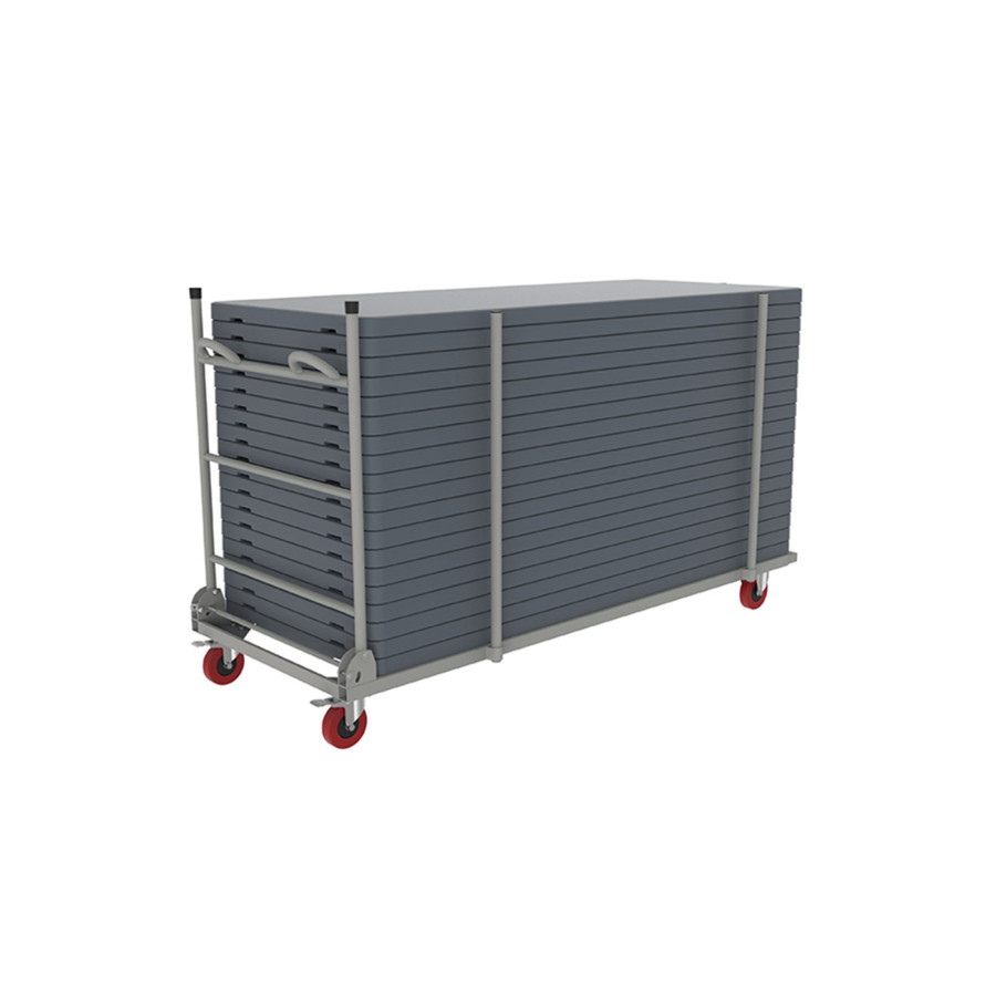 Carro Plegable Zown Ltrolley | Ref: RA-101A | Acero | 18-24 Mesas | 4 Ruedas con Freno | 131.7x62x115 cm