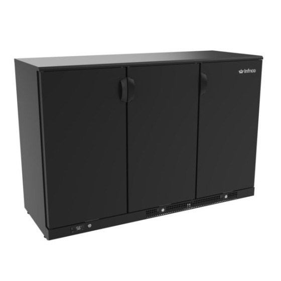 Mostrador Refrigerado Infrico ERV35PP | 330L | 3 Puertas | +4/+8°C | R290 | Negro | 1350x510x920mm