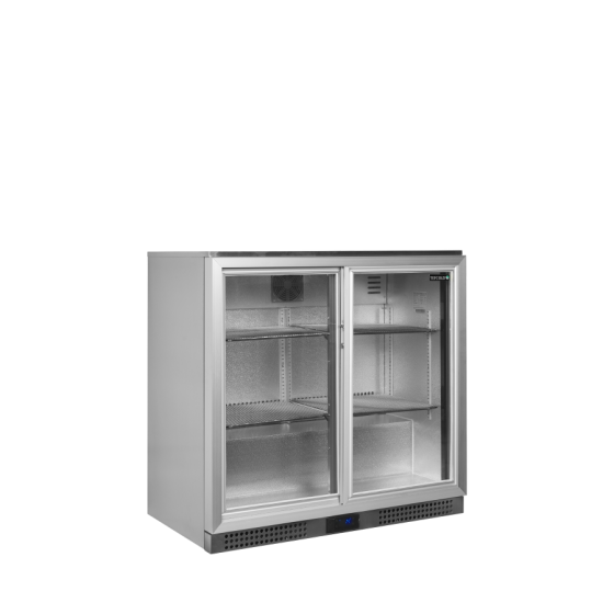 Refrigerador Backbar de Alta Eficiencia BA26SS | 2 Puertas Correderas | Acero Inoxidable | R600a | Clase A | 900x515x870 mm