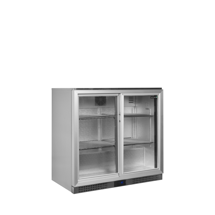 Refrigerador Backbar de Alta Eficiencia BA26SS | 2 Puertas Correderas | Acero Inoxidable | R600a | Clase A | 900x515x870 mm