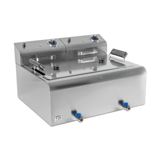 Freidora Eléctrica Monofásica FD20L600 | 20 Litros | Cuba Única con Grifo | 8.4 kW (4.2+4.2 kW) | 230V | 600x523x350 mm