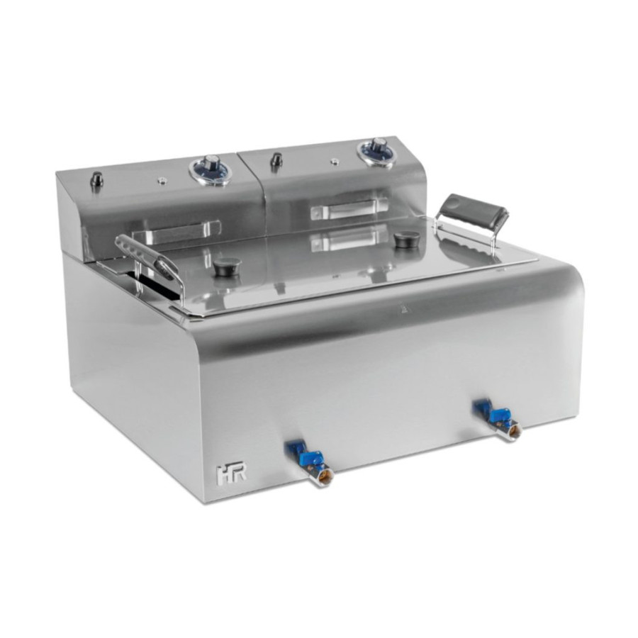 Freidora Eléctrica Monofásica FD20L600 | 20 Litros | Cuba Única con Grifo | 8.4 kW (4.2+4.2 kW) | 230V | 600x523x350 mm