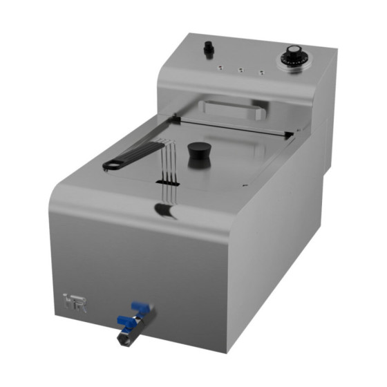 Freidora Eléctrica Monofásica FD8LAR300 | 8 Litros Alto Rendimiento | Cuba AISI 304 con Grifo | 5.5 kW | 230V | 300x570x350 mm