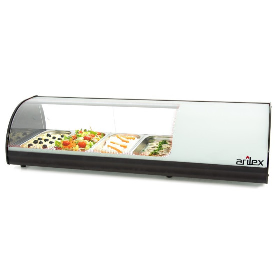 Vitrina Refrigerada de Tapas Blanca | 4VTG-BL | 4 Bandejas GN 1/3 | Cristal Templado | +2°C a +6°C | R152a | 230V