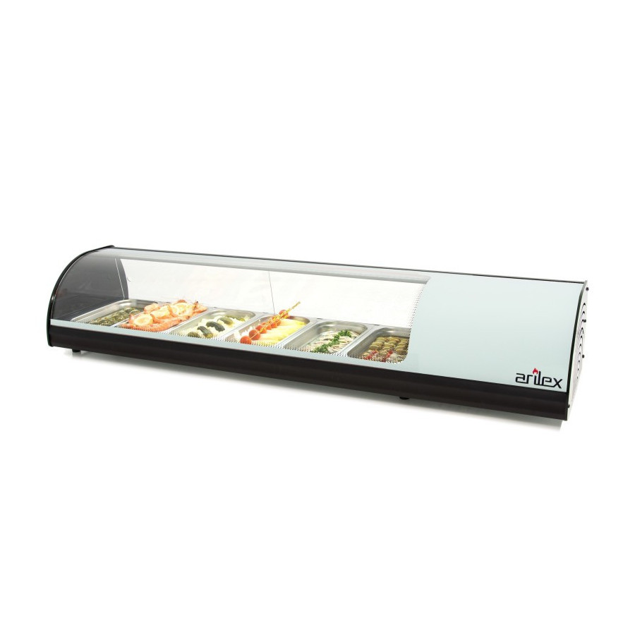 Vitrina Refrigerada de Tapas Blanca | 6VTG-BL | 6 Bandejas GN 1/3 | Cristal Templado | +2°C a +6°C | R152a | 230V