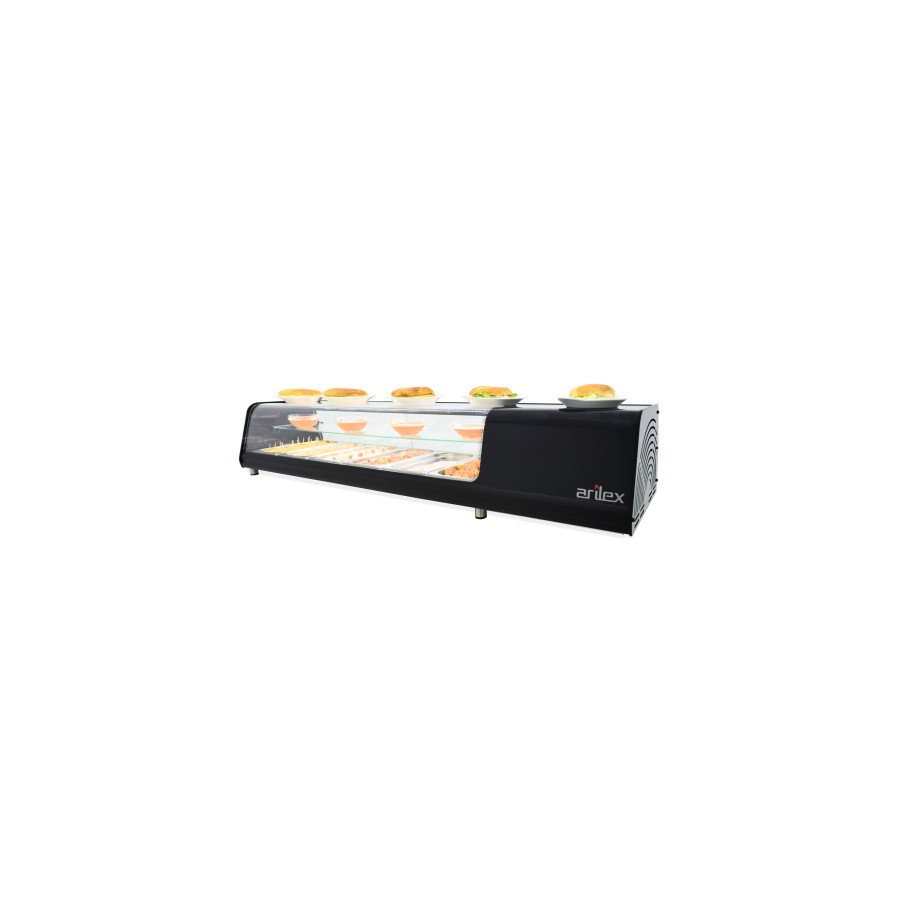 Vitrina Refrigerada de Tapas Doble Piso | 8VTG VISION DOBLE | 8 Bandejas GN 1/3 | Cristal Templado | +2°C a +6°C | R152a | 230V