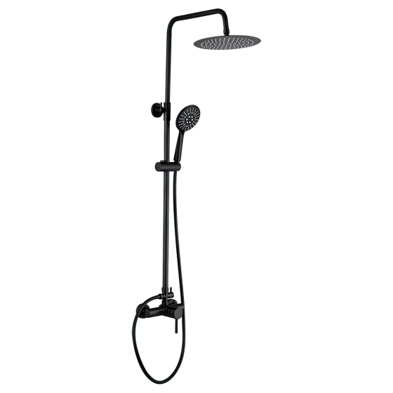 Grifo Monomando Ducha Fricosmos Serie Vega BK | Ref: 464736 | Inoxidable Negro | 1325mm Alto