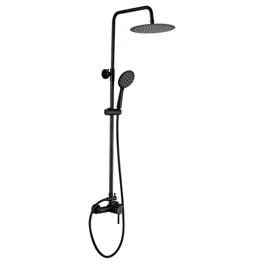 Grifo Monomando Ducha Fricosmos Serie Vega BK | Ref: 464736 | Inoxidable Negro | 1325mm Alto