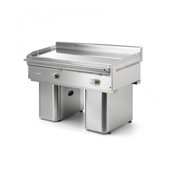 Fry Top Eléctrico Cromo Duro Mainho Serie Uni FCE-120/7 | Placa Lisa | Gran Rendimiento | 12 kW | 120 x 70 cm | Espesor 20 mm