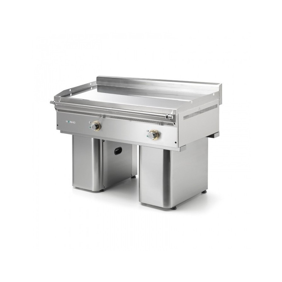 Fry Top Eléctrico Cromo Duro Mainho Serie Uni FCE-120/7 | Placa Lisa | Gran Rendimiento | 12 kW | 120 x 70 cm | Espesor 20 mm
