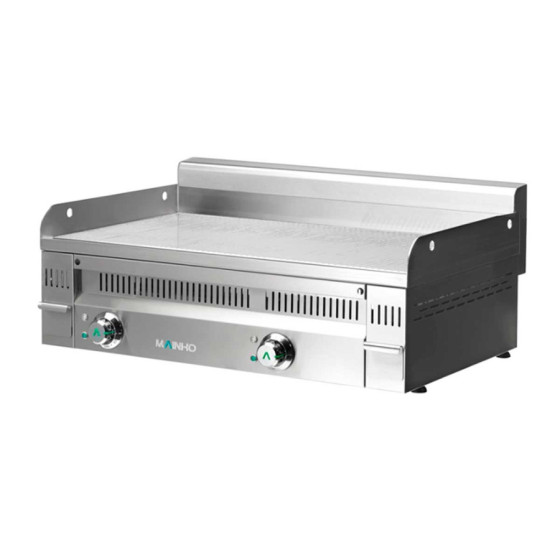 Fry Top Eléctrico Acero Rectificado PLRR-90ET | Placa Ranurada | 9 kW | 90 x 50 cm | Espesor 20 mm | Cajones Recolectores
