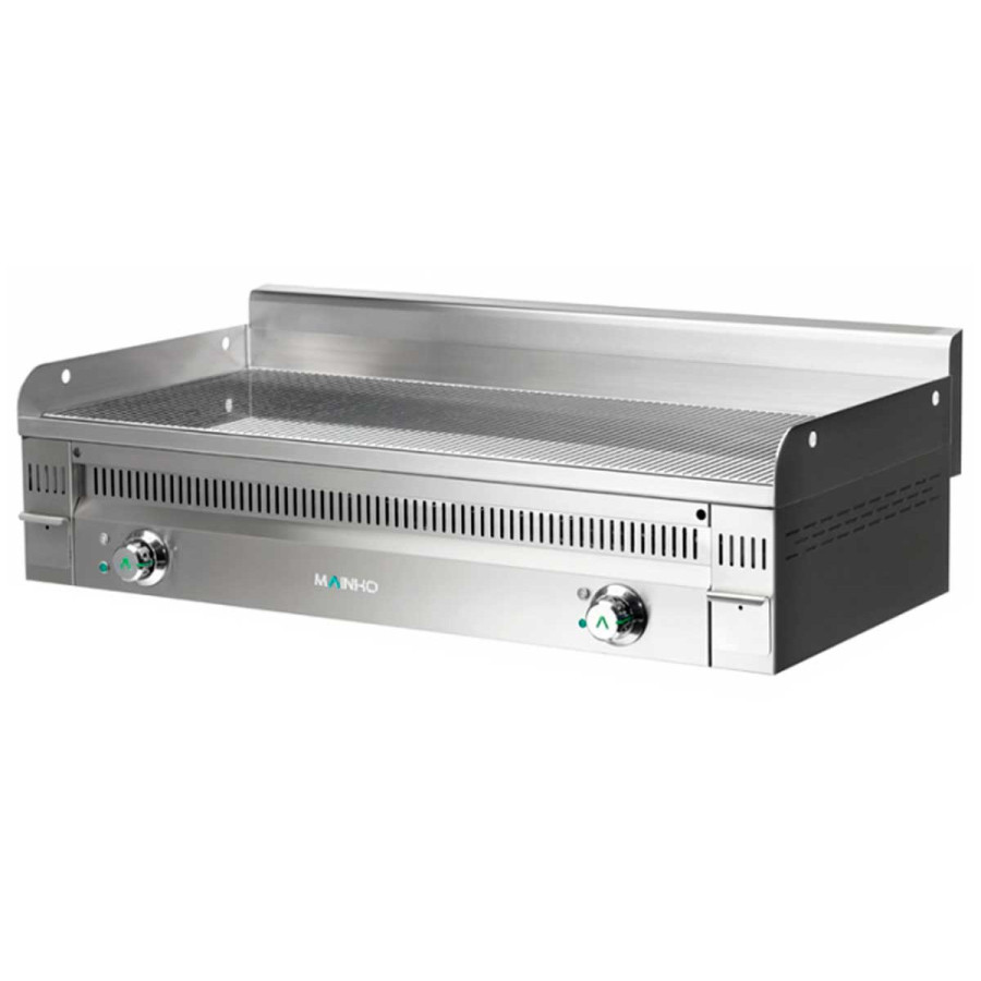 Fry Top Eléctrico Cromo Duro Euro-Crom PCRR-120ET | Placa Ranurada | 12 kW | 120 x 50 cm | Espesor 20 mm | Acero Inoxidable