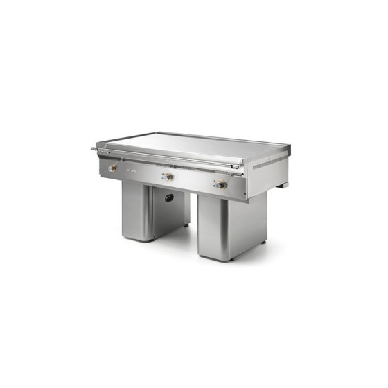 Fry Top Eléctrico Cromo Duro Mainho Serie Uni FCE-150/7 | Placa Lisa | Gran Rendimiento | 15 kW | 150 x 70 cm | Espesor 20 mm