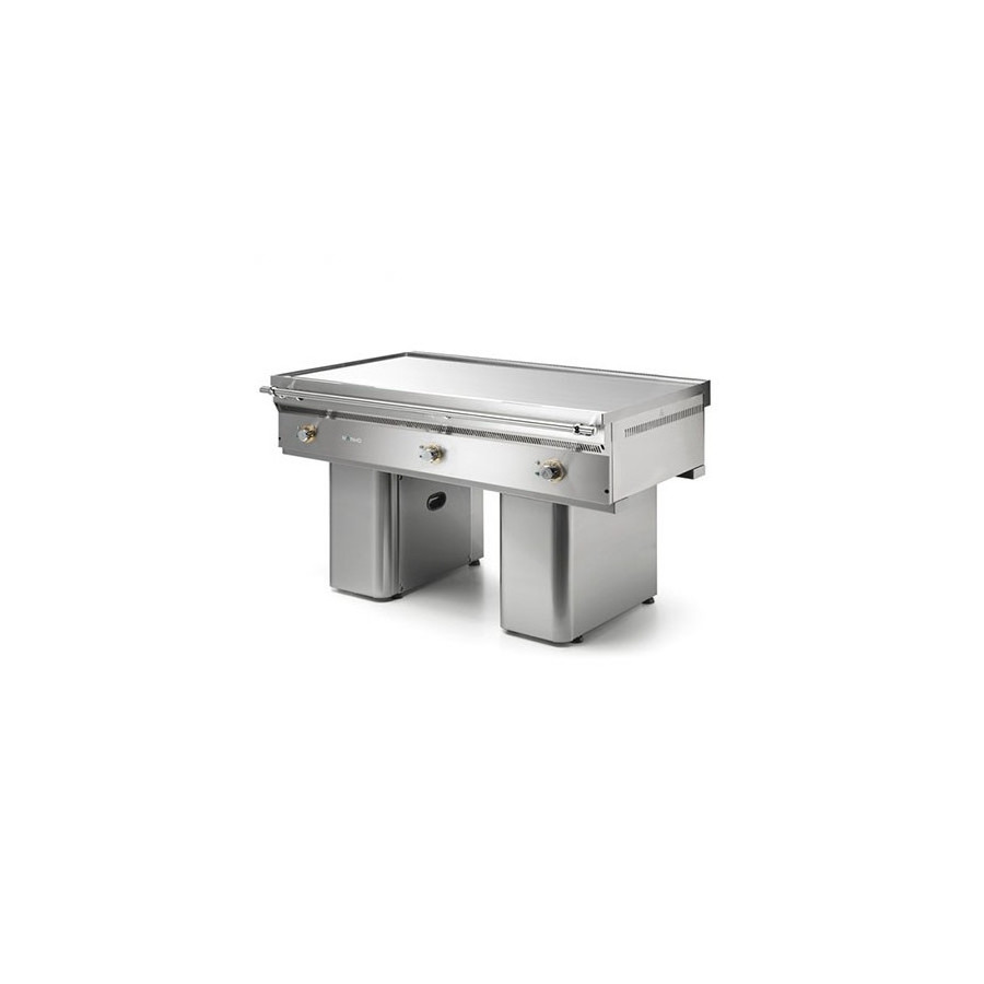 Fry Top Eléctrico Cromo Duro Mainho Serie Uni FCE-150/7 | Placa Lisa | Gran Rendimiento | 15 kW | 150 x 70 cm | Espesor 20 mm