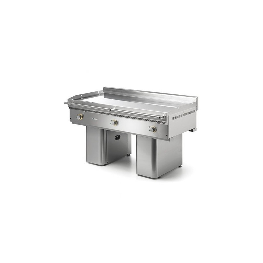 Fry Top Eléctrico Cromo Duro Mainho Serie Uni FCE-180/7 | Placa Lisa | Gran Rendimiento | 18 kW | 180 x 70 cm | Espesor 20 mm