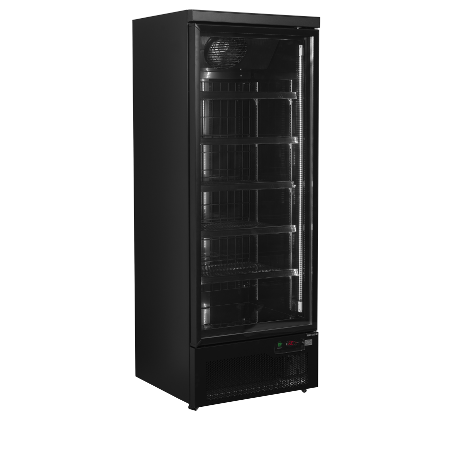 Congelador Expositor Negro | Ref: Atom Maxi F1DBB | 390L | Cristal | Vent. | LED | -22/-18°C | R290 | Clase C | 750x760x2003 mm