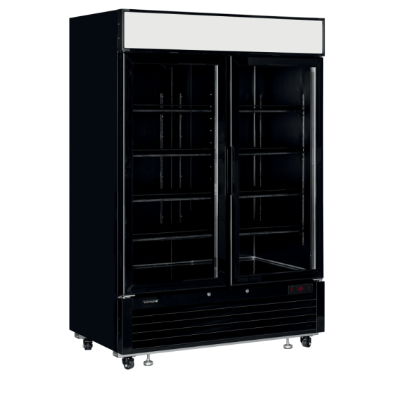 Congelador Expositor Negro | LGF5000B | 922L | 2 Puertas Cristal | Vent. | LED | -25/-14°C | R290 | Clase C | 1382x805x2065 mm