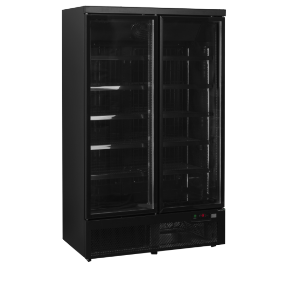 Congelador Expositor Negro | Atom Maxi F2DBB | 702L | 2 Puertas Cristal | Vent. | -22/-18°C | R290 | Clase D | 1253x760x2003 mm