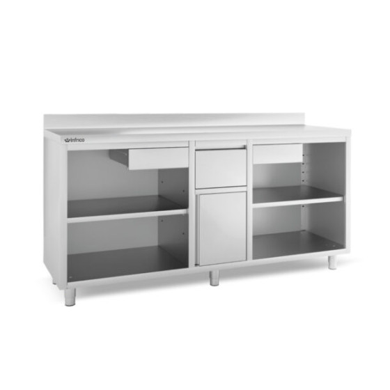 Mesa Estantería de Trabajo Infrico IMC200 | Acero Inox. AISI 304 | 1960x600x1050 mm