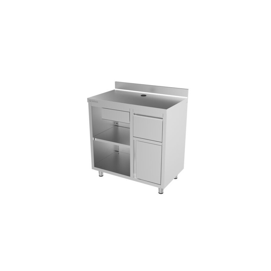 Mesa Estantería Infrico IMC100 | Acero Inoxidable AISI 304 | 1000x600x1050 mm