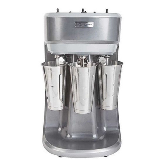 Batidora-Mezcladora Drink Mixer Triple Hamilton Beach | Ref: HMD400P-CE | 3 Vasos Inox | 3x1L | 900W | 318x229x521 mm