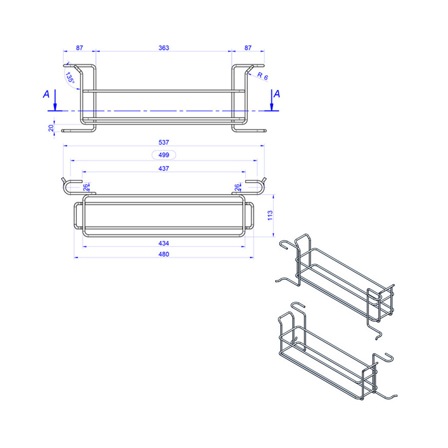 Soporte con 4 Cestillos para Cubiertos Edenox ACE-4C | Acero Inox