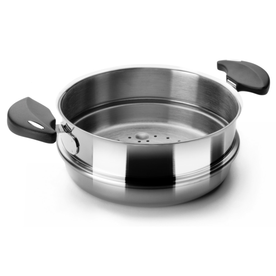 Cacerola para Cocinar al Vapor Nova-Ladycor de Acero Inoxidable 18/10 88424 | Ø 24 cm | 3,50 L | Accesorio Vaporera Perforada