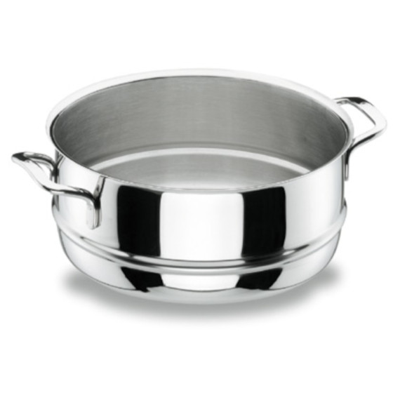 Cacerola para Cocinar al Vapor Gourmet de Inox 18/10 90424 | Ø 24 cm | 3,50 L | Accesorio Vaporera Perforada | Máxima Robustez