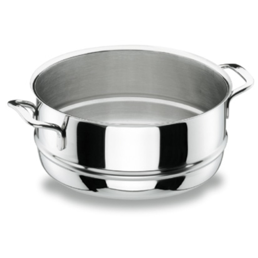 Cacerola para Cocinar al Vapor Gourmet de Inox 18/10 90424 | Ø 24 cm | 3,50 L | Accesorio Vaporera Perforada | Máxima Robustez