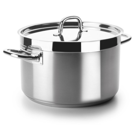 Cacerola Alta Chef-Luxe con Tapa de Inox 18/10 54037 | Ø 36 cm | 21,80 L | Espesor Extra 1,5 mm | Fondo Termodifusor Sándwich